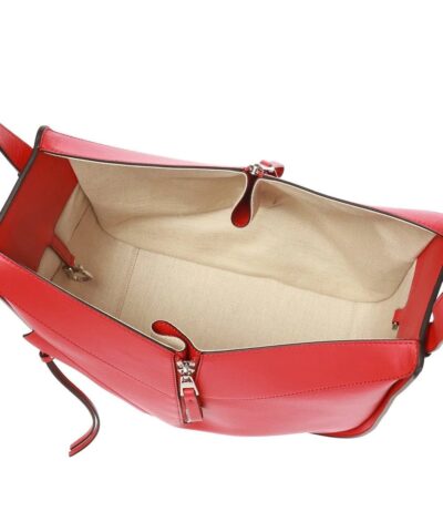 Loewe Hammock Small Leather Shoulder Bag In Red - Image 6
