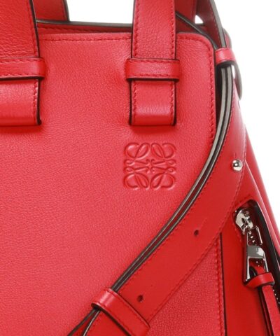 Loewe Hammock Small Leather Shoulder Bag In Red - Image 7