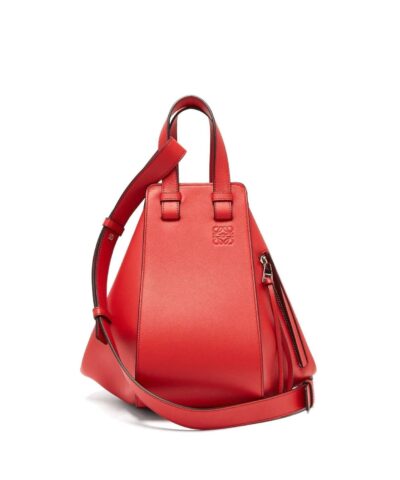 Loewe Hammock Small Leather Shoulder Bag In Red-20252436