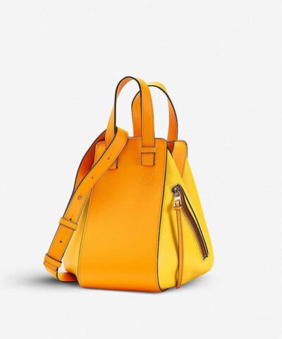 Loewe Hammock Small Leather Shoulder Bag In Yellow-20252444