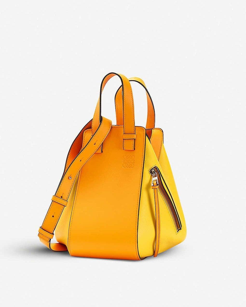Loewe Hammock Small Leather Shoulder Bag In Yellow-20252444