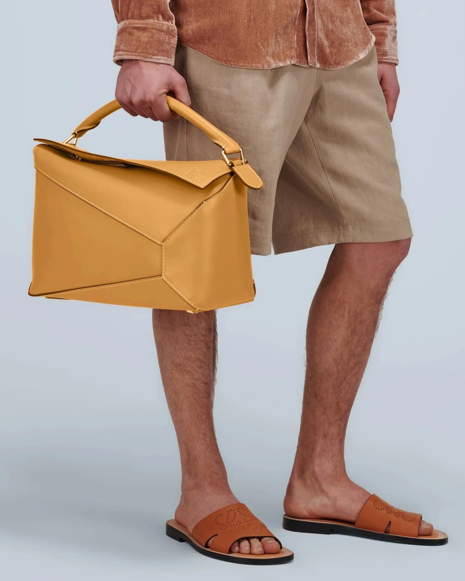 Alternative view of Loewe Large Puzzle Edge Bag in Grained Calfskin