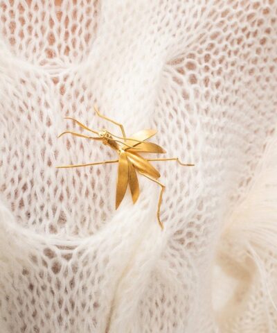 Loewe Metallic Brass Brooch Gold - Image 3