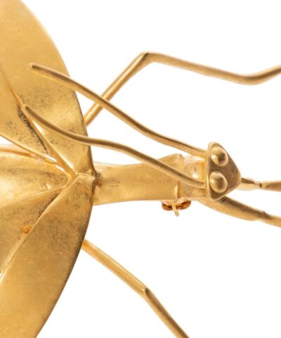 Loewe Metallic Brass Brooch Gold - Image 5