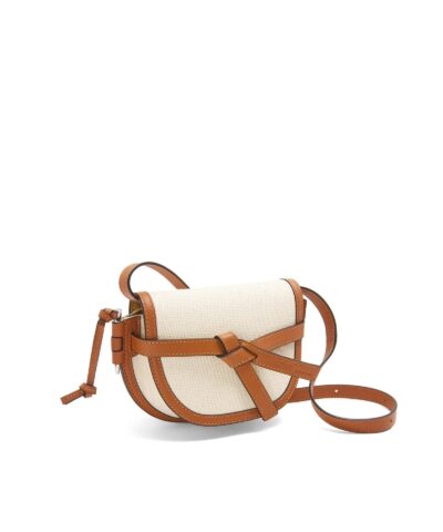 Loewe Mini Gate Dual Bag in Canvas and Calfskin 20252386 2