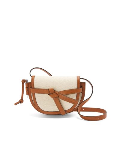 Loewe Mini Gate Dual Bag in Canvas and Calfskin-20252387