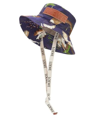Loewe Paula's Ibiza Mermaid-Print Canvas Bucket Hat-20256641