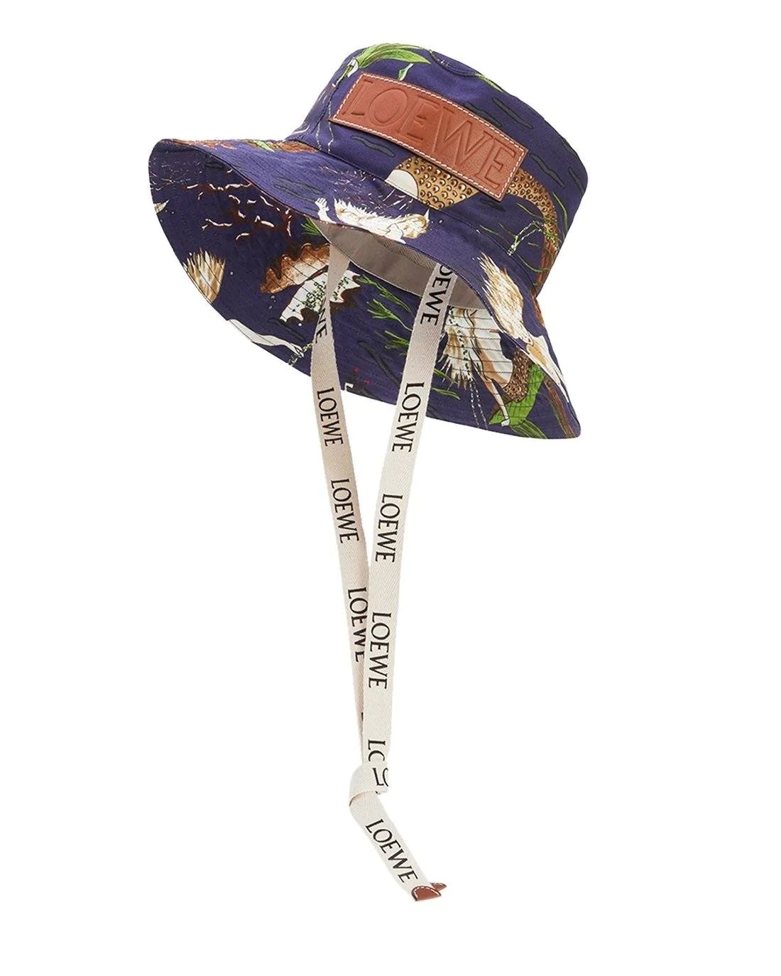 Loewe Paula's Ibiza Mermaid-Print Canvas Bucket Hat-20256641