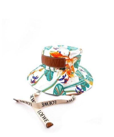 Loewe Paulas Ibiza Waterlily Print Cotton Bucket Hat 20256635 2