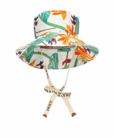 Loewe Paulas Ibiza Waterlily Print Cotton Bucket Hat 20256635 3