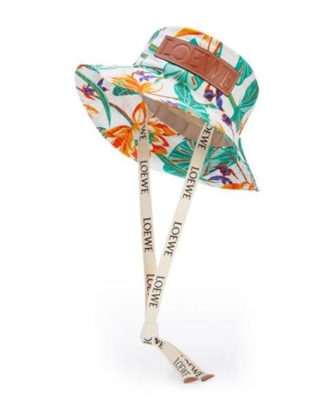 Loewe Paula's Ibiza Waterlily Print Cotton Bucket Hat-20256635