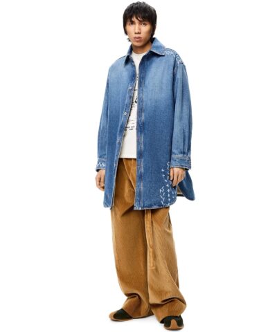 Loewe Printed Oversize Denim Overshirt In Cotton 20244306 1