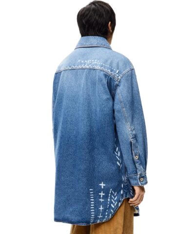 Loewe Printed Oversize Denim Overshirt In Cotton 20244306 2
