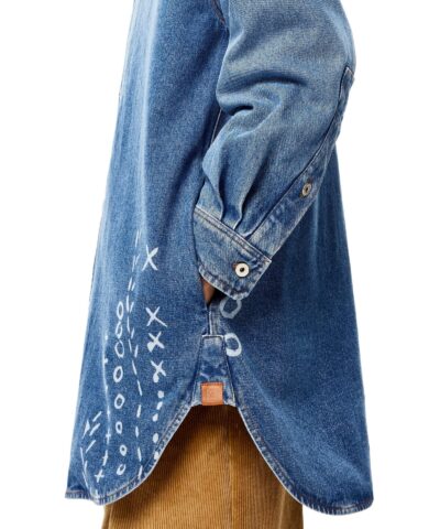 Loewe Printed Oversize Denim Overshirt In Cotton 20244306 3