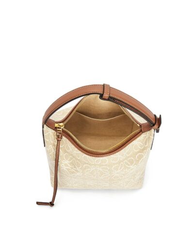 Loewe Small Cubi Bag In Anagram Jacquard And Calfskin 20249980 10