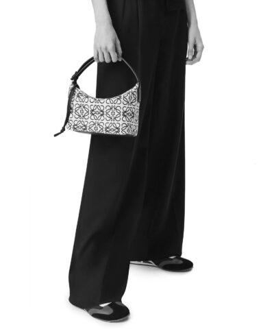 Loewe Small Cubi Bag In Anagram Jacquard And Calfskin 20249980 2