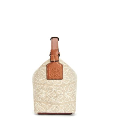 Loewe Small Cubi Bag In Anagram Jacquard And Calfskin 20249980 9