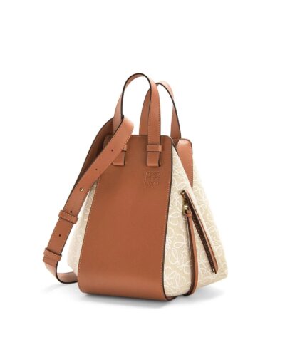 Loewe Small Hammock Bag in Anagram Jacquard and Calfskin-20252396