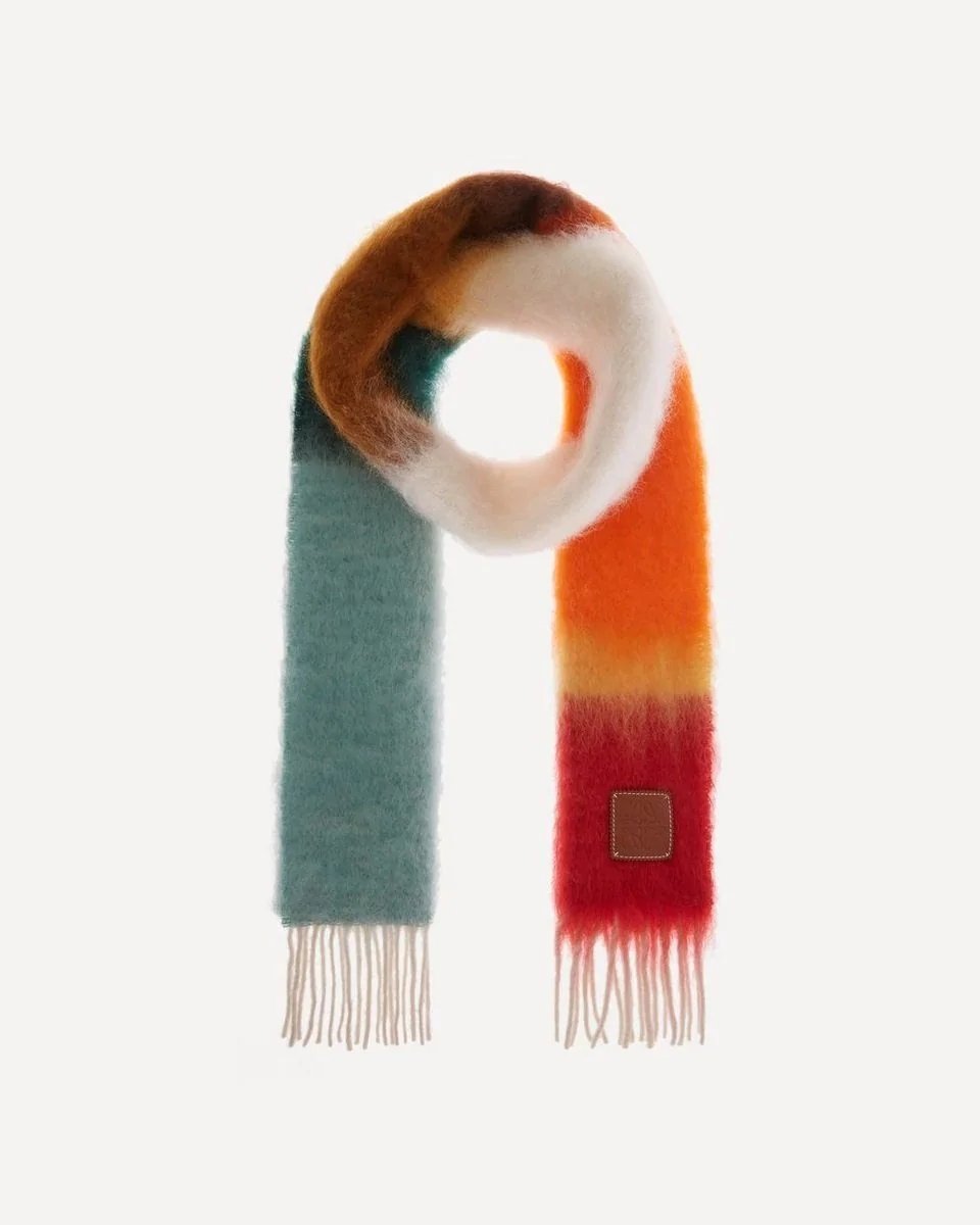 Alternative view of Loewe Striped Mohair-Blend Scarf