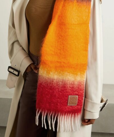 Loewe Striped Mohair Blend Scarf 20245659 4