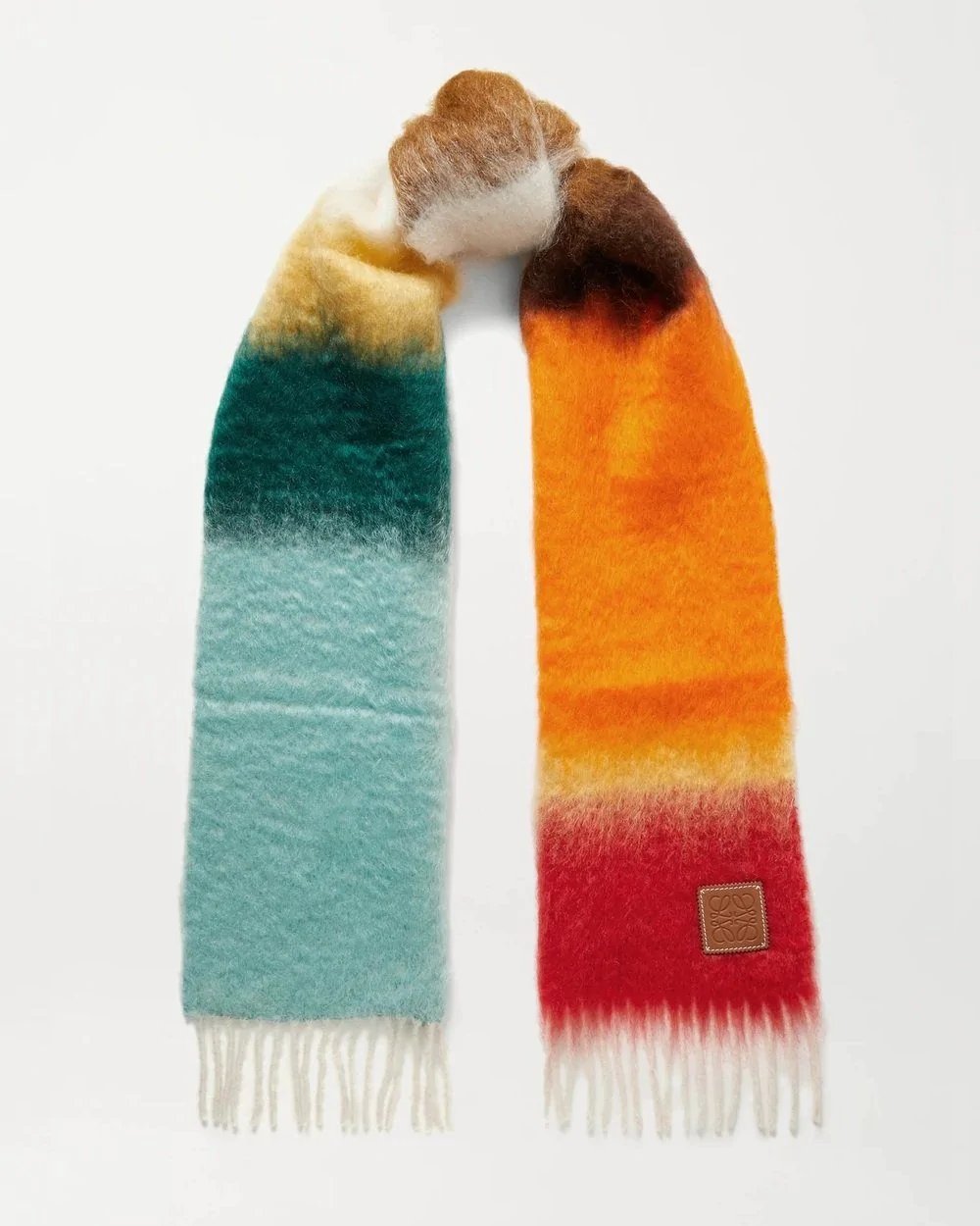 Loewe Striped Mohair-Blend Scarf-20245659