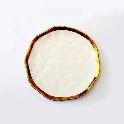 Alternative view of Luxury Gold Edges Ceramic Dinner Plate Set
