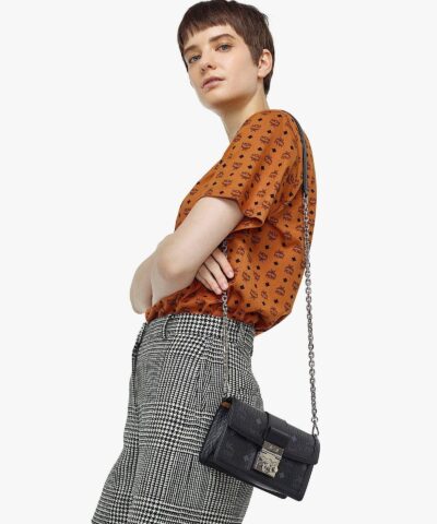 MCM Gretl Black Crossbody in Visetos 20251614 1