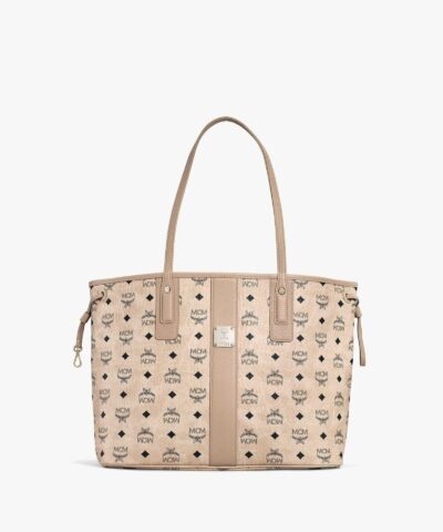 MCM Reversible Liz Medium Shopper in Visetos In Beige 20251333 1