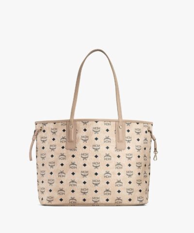 MCM Reversible Liz Medium Shopper in Visetos In Beige 20251333 4