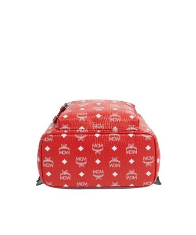 MCM Viva Red Stark Backpack Wwhite Logo Visetos 32 20251575 5