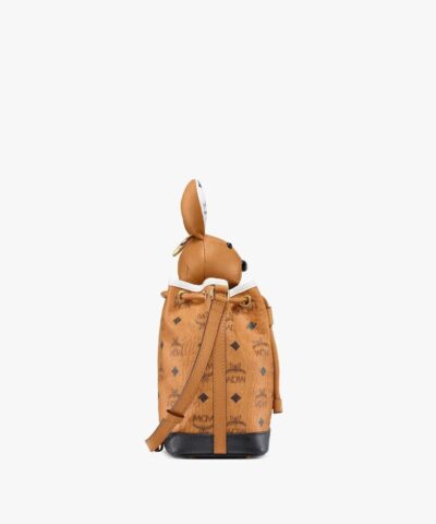 MCM Zoo Rabbit Drawstring Bag in Visetos Leather Mix Null 20251569 1