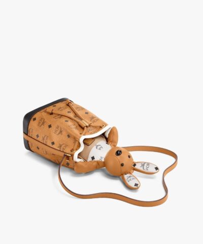 MCM Zoo Rabbit Drawstring Bag in Visetos Leather Mix Null 20251569 2