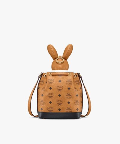 MCM Zoo Rabbit Drawstring Bag in Visetos Leather Mix Null 20251569 3