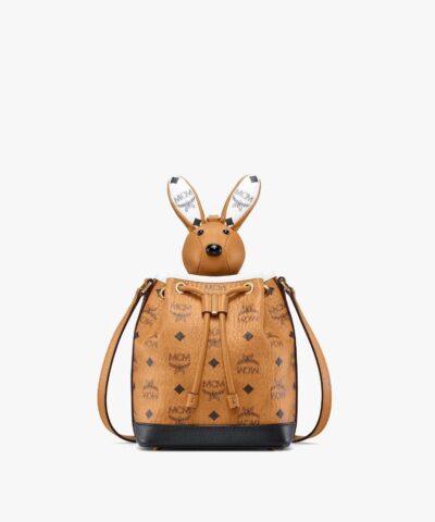 MCM Zoo Rabbit Drawstring Bag in Visetos Leather Mix Null-20251570