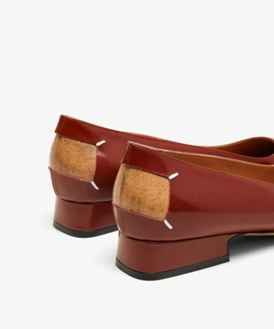 Maison Margiela Tan Square Toe Ballerina Shoes 20240394 4