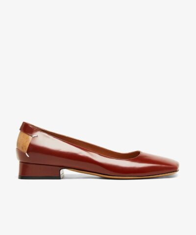 Maison Margiela Tan Square-Toe Ballerina Shoes-20240401
