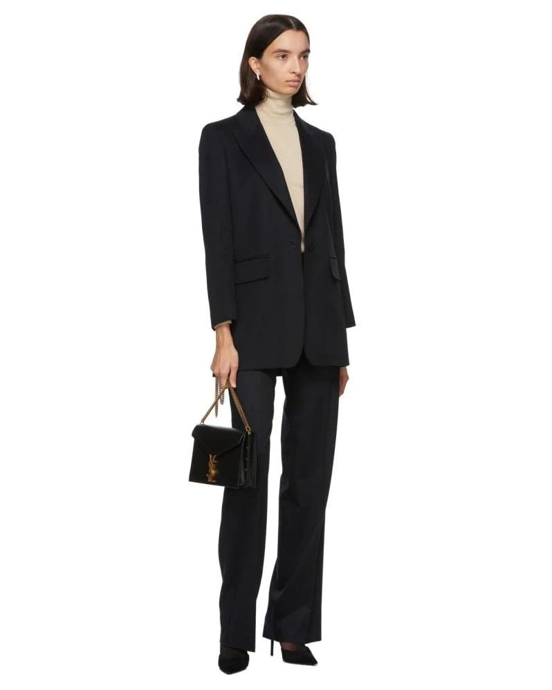 Alternative view of Max Mara Eva One-Button Front Peak-Lapel Wool Jacket