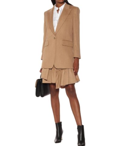 Max Mara Eva One Button Front Peak Lapel Wool Jacket 20246919 1