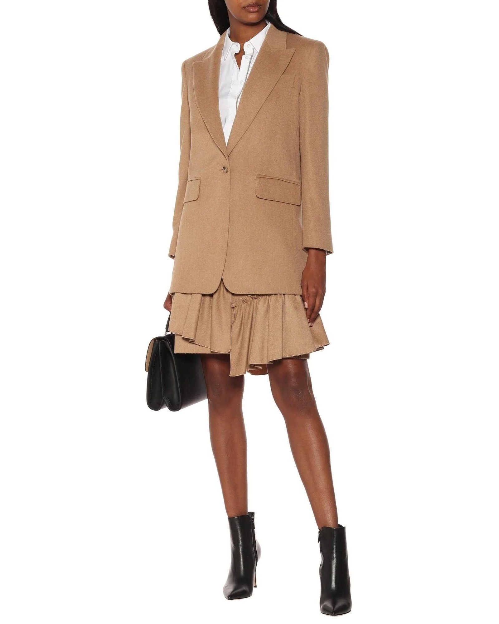 Alternative view of Max Mara Eva One-Button Front Peak-Lapel Wool Jacket