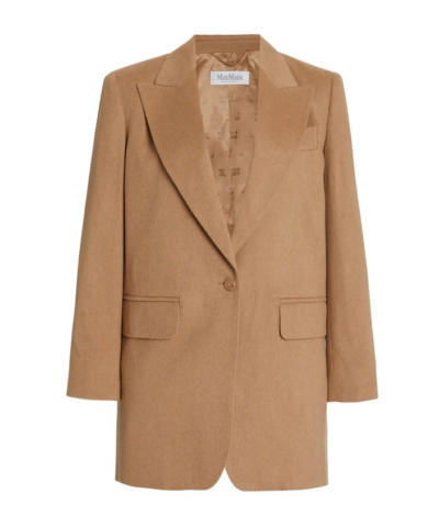 Max Mara Eva One Button Front Peak Lapel Wool Jacket 20246919 2