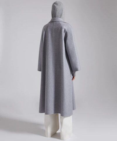 Max Mara Labbro Relaxed Fit Cashmere Coat In Light Grey 20237632 2