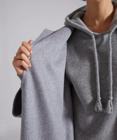 Max Mara Labbro Relaxed Fit Cashmere Coat In Light Grey 20237632 4