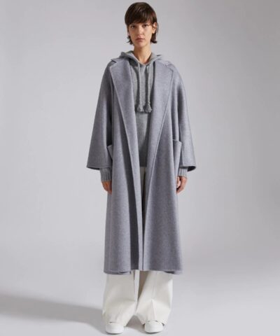 Max Mara Labbro Relaxed-Fit Cashmere Coat In Light Grey-20237632