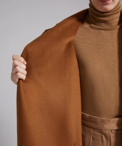 Max Mara Labbro Relaxed Fit Cashmere Coat In Tobacco 20237642 3