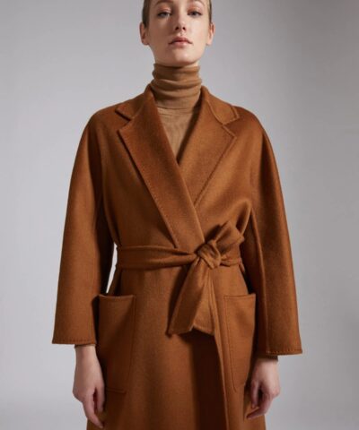 Max Mara Labbro Relaxed Fit Cashmere Coat In Tobacco 20237642 4