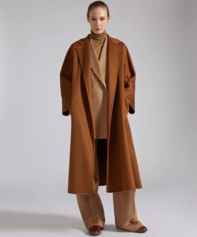 Max Mara Labbro Relaxed-Fit Cashmere Coat In Tobacco-20237642