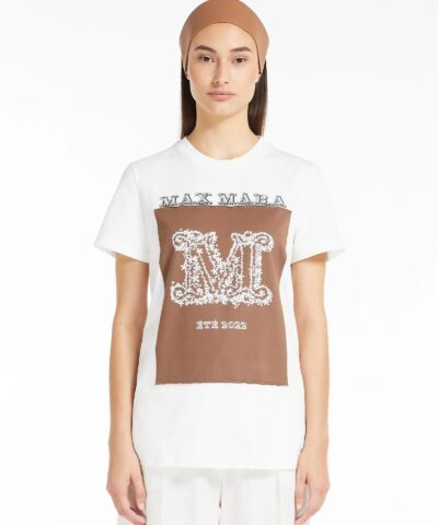 Max Mara Logo Printed Crewneck T-Shirt-20241315