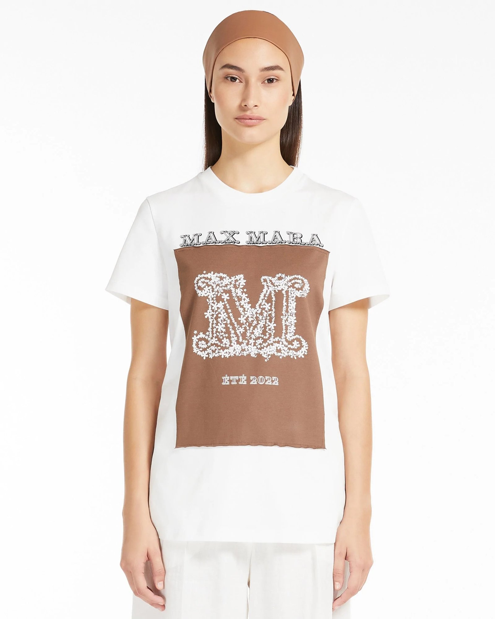 Max Mara Logo Printed Crewneck T-Shirt-20241315
