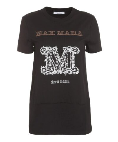 Max Mara Logo Printed Crewneck T-Shirt-20241323