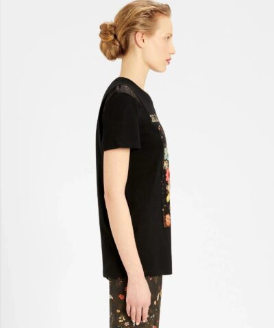Max Mara Printed Cotton Jersey T Shirt Black 20253663 2